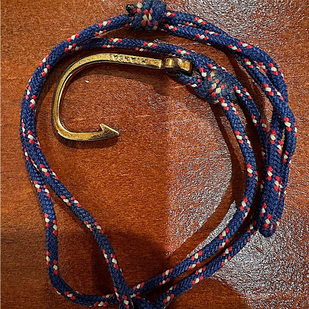 Miansai men’s gold hook, rope bracelet